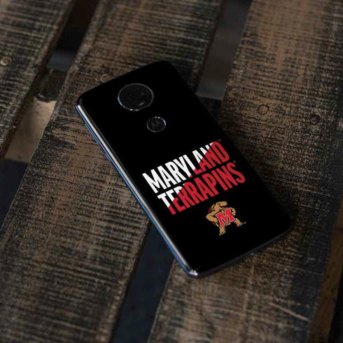 University of Maryland Terrapins Athletic Marks Moto E5 Plus Skin