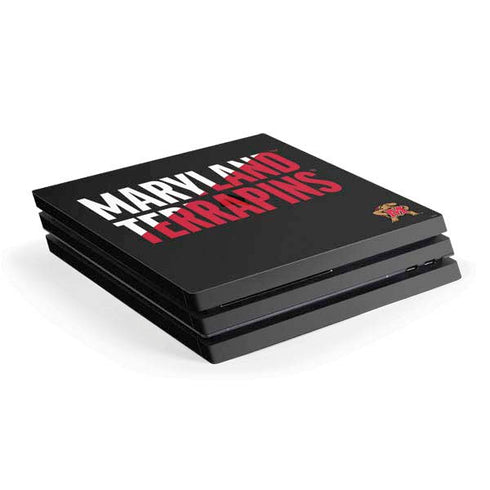University of Maryland Terrapins Athletic Marks PS4 Pro Console Skin