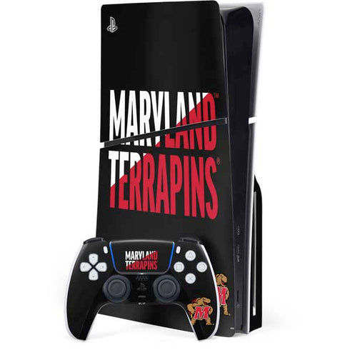 University of Maryland Terrapins Athletic Marks PS5 Slim Disk Bundle Skin