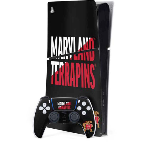 University of Maryland Terrapins Athletic Marks PS5 Slim Digital Edition Bundle Skin