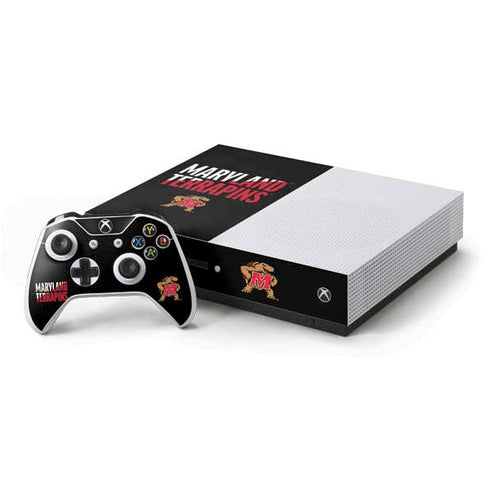 University of Maryland Terrapins Athletic Marks Xbox One S Console and Controller Bundle Skin