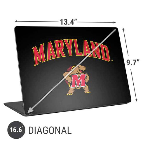 University of Maryland Collegiate Text Universal Laptop 16.6in (13.4 x 9.7in) Skin