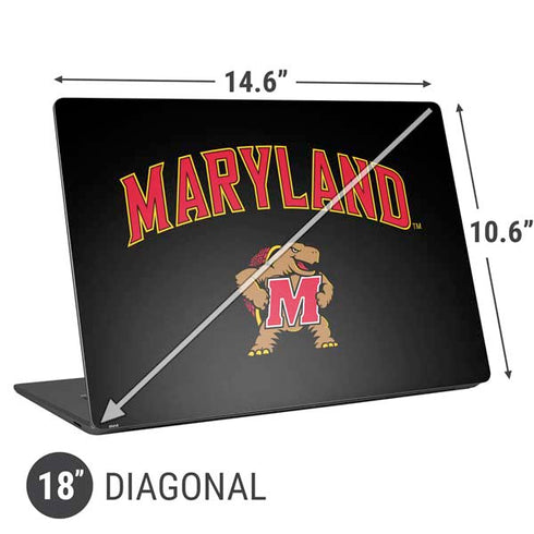 University of Maryland Collegiate Text Universal Laptop 18in (14.6 x 10.6in) Skin