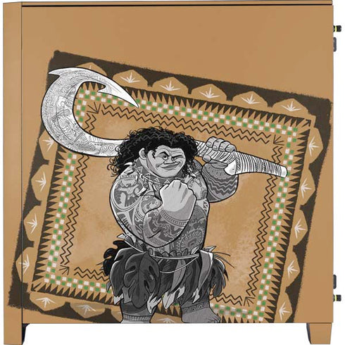 Disney Moana Maui Portrait Corsair 4000D Tempered Glass Mid-Tower ATX Case Skin