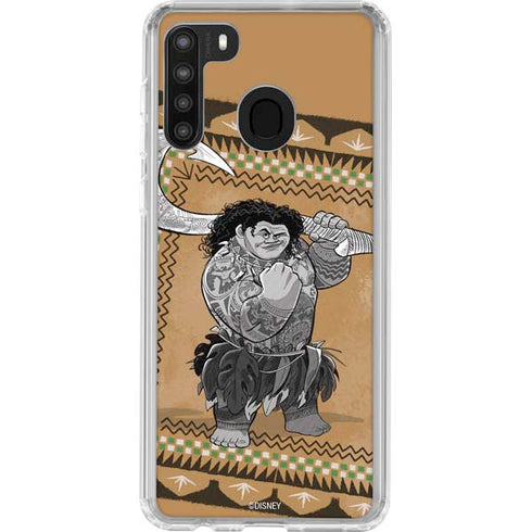 Disney Moana Maui Portrait Galaxy A21 Clear Case