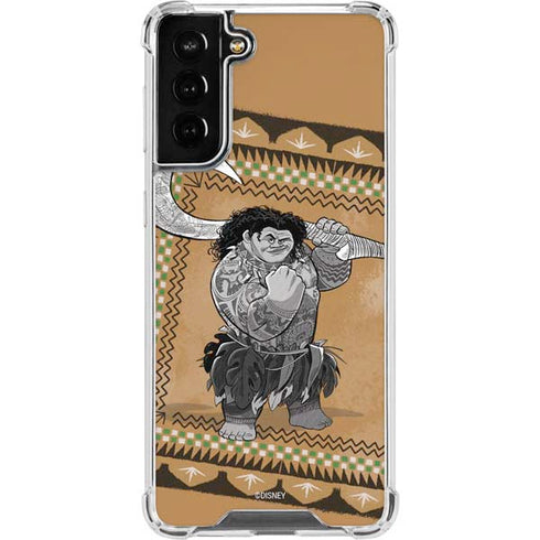 Disney Moana Maui Portrait Galaxy S21 FE Clear Case