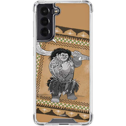 Disney Moana Maui Portrait Galaxy S22 Clear Case