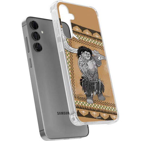 Disney Moana Maui Portrait Galaxy S24 Plus Clear Case