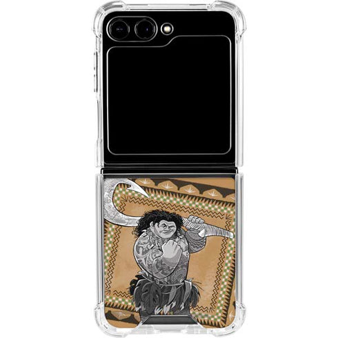 Disney Moana Maui Portrait Galaxy Z Flip5 5G Clear Case