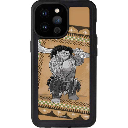 Disney Moana Maui Portrait iPhone 14 Pro Max Waterproof Case