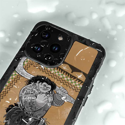 Disney Moana Maui Portrait iPhone 14 Pro Max Waterproof Case