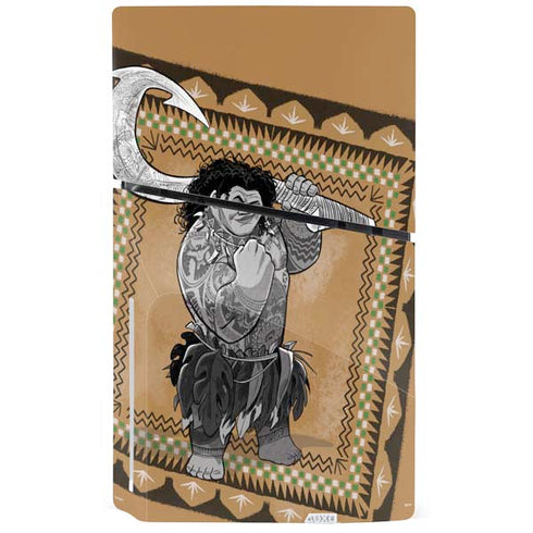 Disney Moana Maui Portrait PS5 Slim Disk Bundle Skin