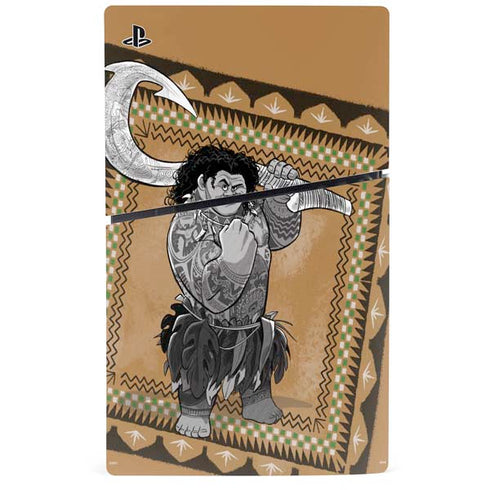 Disney Moana Maui Portrait PS5 Slim Disk Console Skin