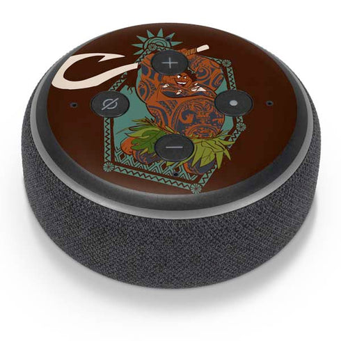 Disney Moana Maui Ready To Fight Amazon Echo Dot Skin