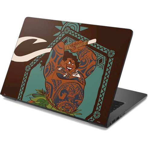 Disney Moana Maui Ready To Fight Dell Chromebook Skin
