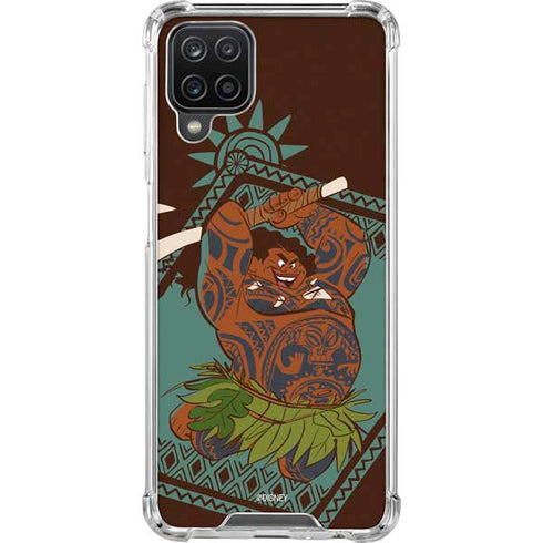 Disney Moana Maui Ready To Fight Galaxy A12 Clear Case