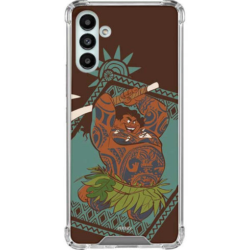 Disney Moana Maui Ready To Fight Galaxy A13 5G Clear Case