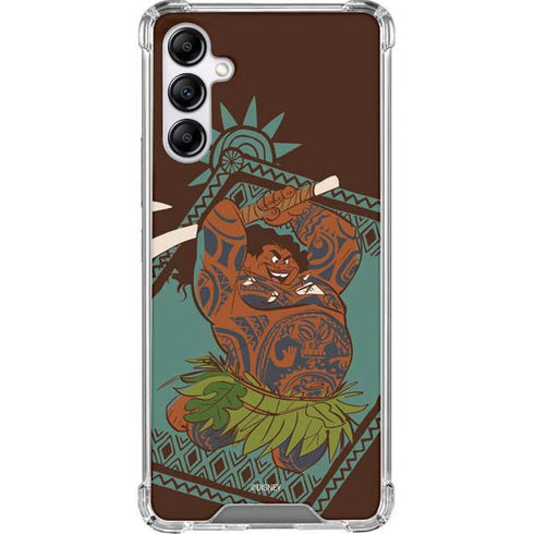 Disney Moana Maui Ready To Fight Galaxy A14 5G Clear Case