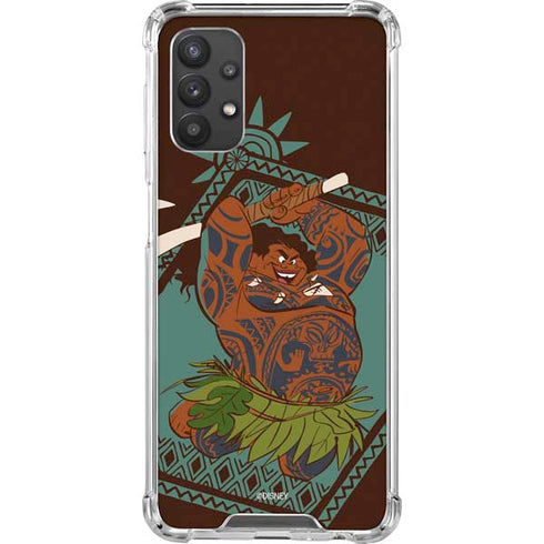 Disney Moana Maui Ready To Fight Galaxy A32 5G Clear Case