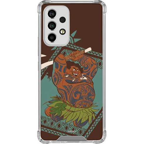 Disney Moana Maui Ready To Fight Galaxy A53 5G Clear Case