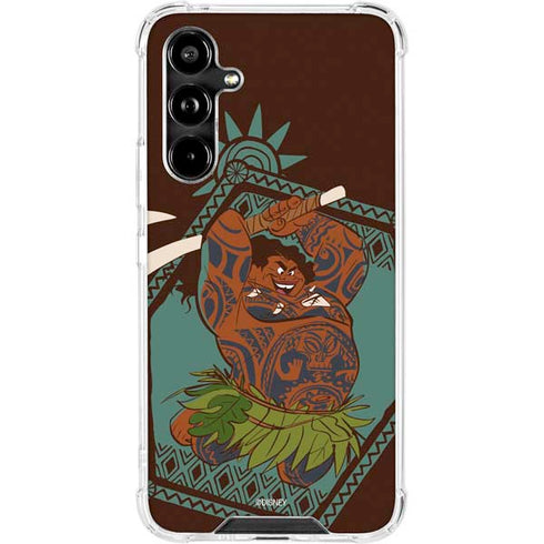 Disney Moana Maui Ready To Fight Galaxy A54 5G Clear Case