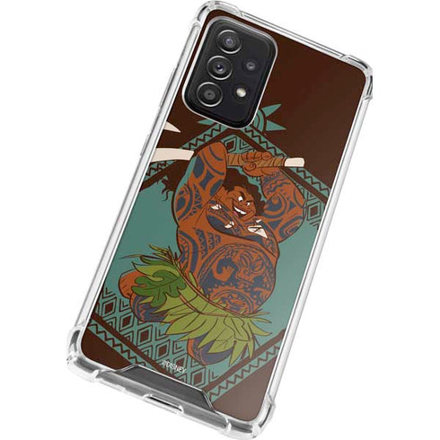 Disney Moana Maui Ready To Fight Galaxy A72 5G Clear Case