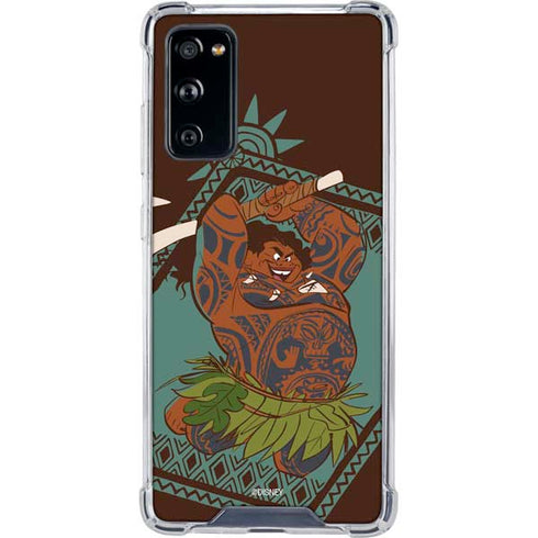 Disney Moana Maui Ready To Fight Galaxy S20 FE Clear Case