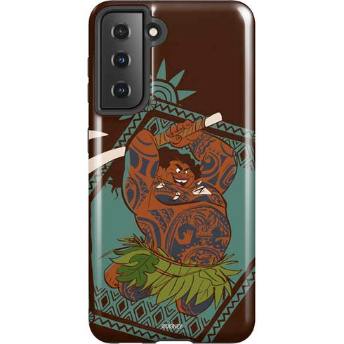 Disney Moana Maui Ready To Fight Galaxy S21 5G Pro Case