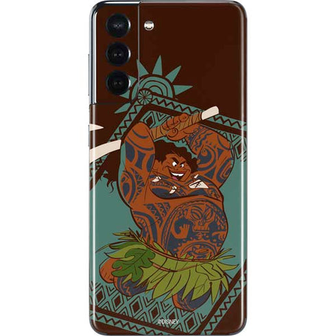 Disney Moana Maui Ready To Fight Galaxy S21 5G Skin