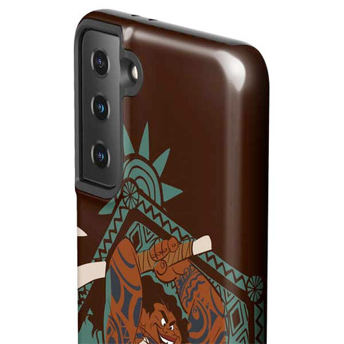 Disney Moana Maui Ready To Fight Galaxy S21 FE Pro Case