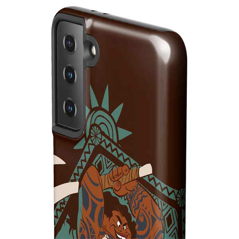Disney Moana Maui Ready To Fight Galaxy S21 Plus 5G Pro Case