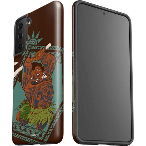 Disney Moana Maui Ready To Fight Galaxy S21 Plus 5G Pro Case