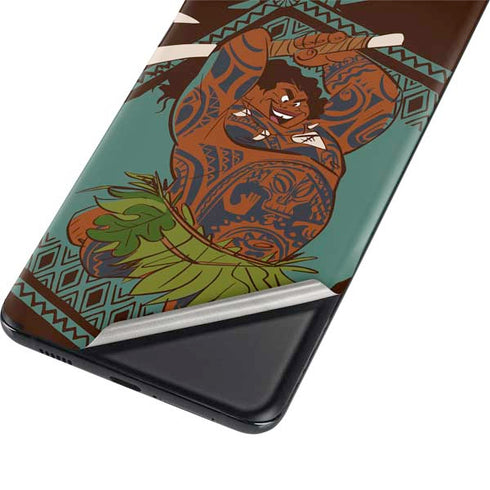 Disney Moana Maui Ready To Fight Galaxy S21 Plus 5G Skin
