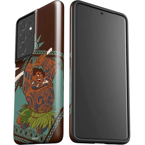 Disney Moana Maui Ready To Fight Galaxy S21 Ultra 5G Pro Case