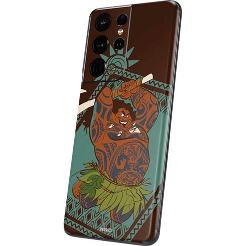 Disney Moana Maui Ready To Fight Galaxy S21 Ultra 5G Skin