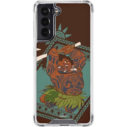 Disney Moana Maui Ready To Fight Galaxy S22 Clear Case