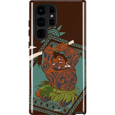 Disney Moana Maui Ready To Fight Galaxy S22 Ultra Pro Case