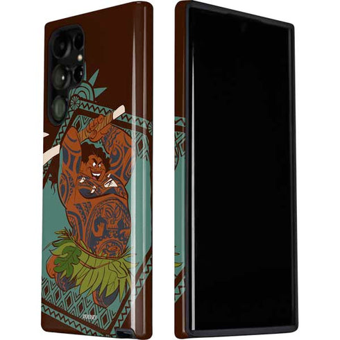 Disney Moana Maui Ready To Fight Galaxy S22 Ultra Pro Case