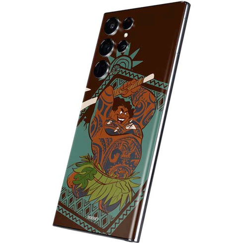 Disney Moana Maui Ready To Fight Galaxy S22 Ultra Skin
