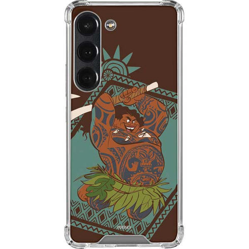 Disney Moana Maui Ready To Fight Galaxy S23 Clear Case