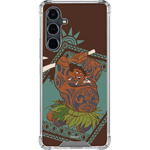Disney Moana Maui Ready To Fight Galaxy S23 FE Clear Case