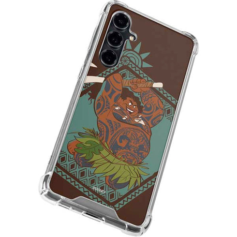 Disney Moana Maui Ready To Fight Galaxy S23 FE Clear Case