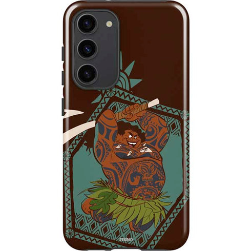Disney Moana Maui Ready To Fight Galaxy S23 Plus Pro Case