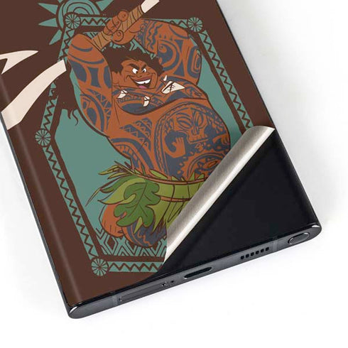 Disney Moana Maui Ready To Fight Galaxy S23 Ultra Skin
