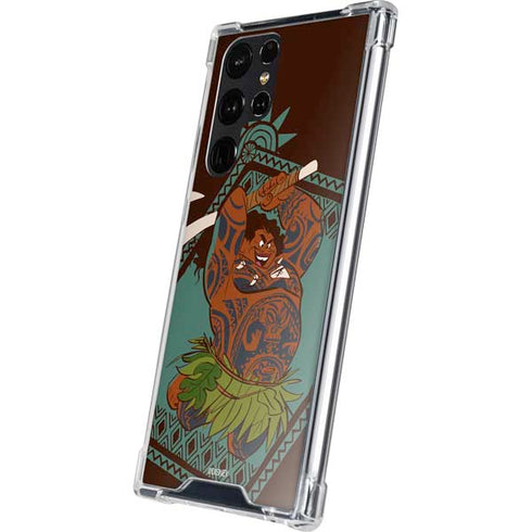 Disney Moana Maui Ready To Fight Galaxy S24 Ultra Clear Case