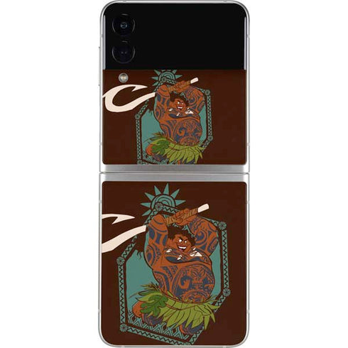 Disney Moana Maui Ready To Fight Galaxy Z Flip3 5G Skin