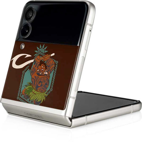 Disney Moana Maui Ready To Fight Galaxy Z Flip4 5G Skin
