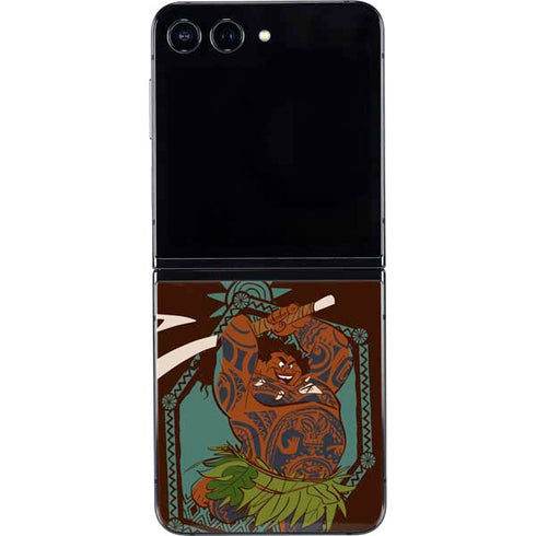 Disney Moana Maui Ready To Fight Galaxy Z Flip5 5G Skin
