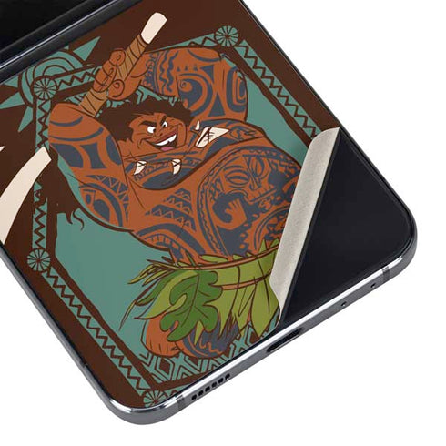 Disney Moana Maui Ready To Fight Galaxy Z Flip5 5G Skin