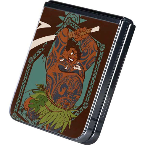 Disney Moana Maui Ready To Fight Galaxy Z Flip5 5G Skin